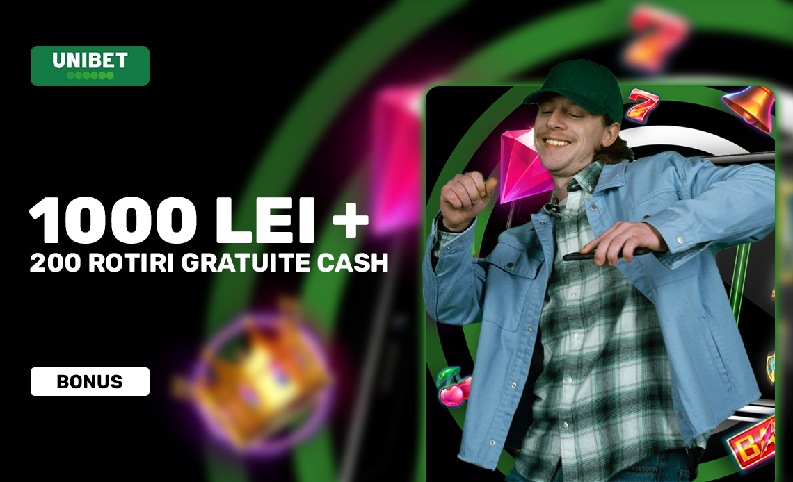 Unibet - Bonus Casino 1000 Lei + 200 Rotiri Gratuite Featured